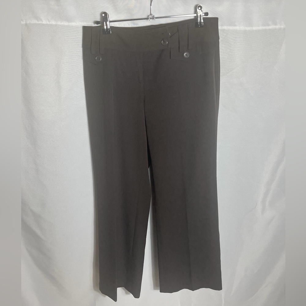 Ann Taylor Loft Petite Brown Dress Pants Julie 2P Bootcut Career Stretch